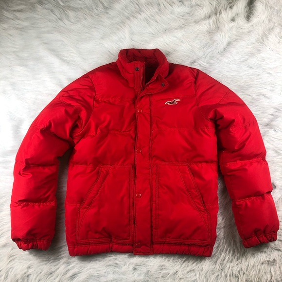 Hollister Other - Hollister Men’s XL Puffer Down Jacket Coat Red